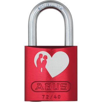 Abus alumínium lakat 72/40 Love Lock 2 db kulccsal
