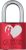 Abus alumínium lakat 72/40 Love Lock 2 db kulccsal