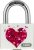 Abus alumínium lakat T65AL/40 myLove 2 db kulccsal