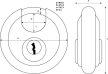 Lakat Abus Diskus 20/80 2 db kulccsal