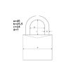 Lakat Abus Titalium 727/45 2 db kulccsal