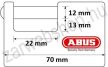 ABUS 722/70 lakat 2 db kulccsal