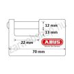 ABUS 722/70 lakat 2 db kulccsal