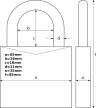 Abus Granit 37/60 lakat + Abus 130/180 lakatpánt 2 db kulccsal
