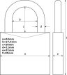 Abus Granit 37/55 lakat + Abus 130/180 lakatpánt 2 db kulccsal