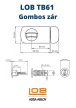 LOB Gombos zár fehér vagy barna színben